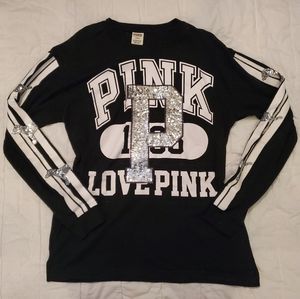 Victoria's Secret PINK bling long sleeve tee